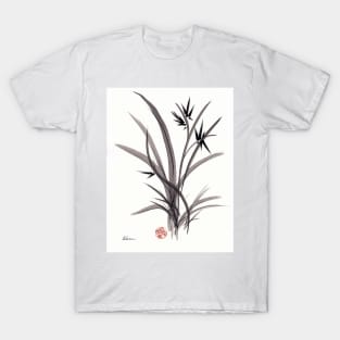 TRUST IN JOY - Original Sumie Ink Wash Zen Bamboo Painting T-Shirt